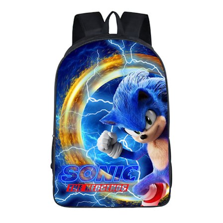 Sonic Student Ryggsäck Sonic Mus Barn Tecknad Ryggsäck hög kvalitet-K