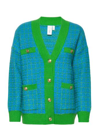 Yaslivia Ls Knit Cardigan Strikkegenser Cardigan Multi/mønstret YAS