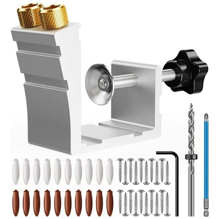 Pocket Hole Jig Kit, Pocket Boreguide til 15° Skrå Huller, Vinkel Træbearbejdning B