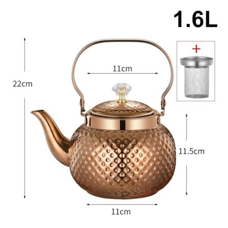 Vatten Te Vattenkokare Kaffekanna ROSE GULD 1,6L