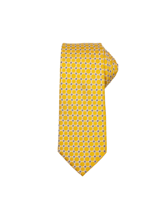 MATCH - Santi silkeslips - Intex - Str. ONESIZE - Herre - Tilbehør - Gul - 100% silke