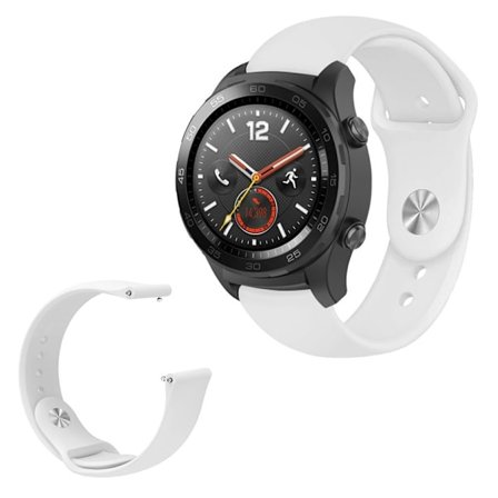 Huawei Watch GT / Magic elegant silicone watch band - White