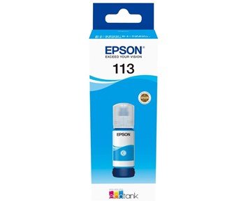 Epson-113 EcoTank Pigment Cyan ink bottle-Cyan påfyllingsblekk Epson 113-Printing ink, toner & paper-Blekkpatroner