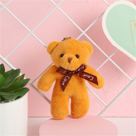 Teddy Bear Plyschleksaksnyckelring och Siamese Bear Small Gift Keycha Blue