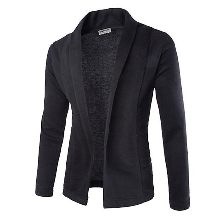 Herr Solid Blazer Cardigan Långärmad Casual Slim Fit Tröja Jacka Stickad Rock