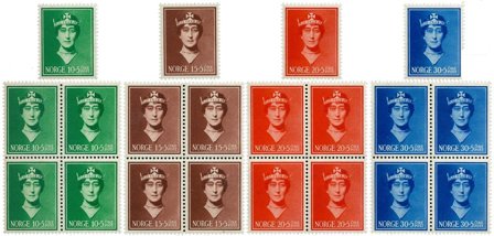 Norge 1939 - AFA 204-207 - Postfrisk