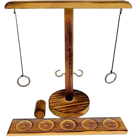 Krok Ringkast Spel med Shot Ladder Bundle Brun (Brun)