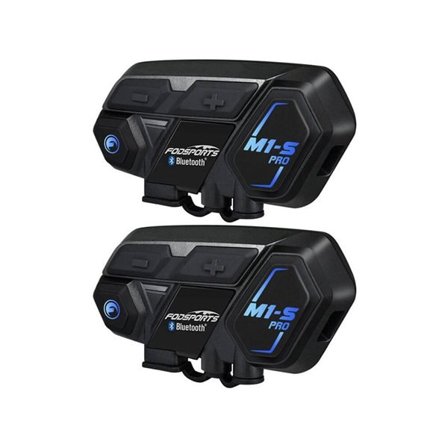 Intercom headset för motorcykel med 2000 meters räckvidd och Bluetooth-stöd - 2-pack