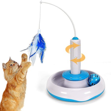 Elektrisk Snurrande Katt Leksak, Katt Leksak för Sysselsättning, Katt Leksak för Intelligens, Interaktiv Katt Leksak