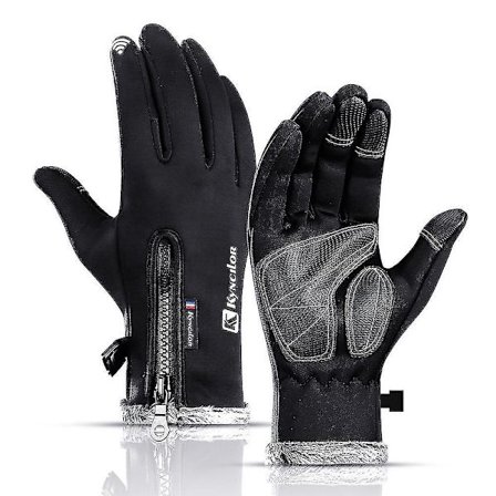 Svarte l vintersykkelhansker snowboardhansker vanntett vindtett