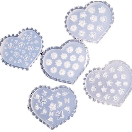 3D Nagelkonst Form Silikon Nagelkonst Cabochon Dekorativ Form Nagelkonst Tillverkningsverktyg Silikon Snidad Form Mallar