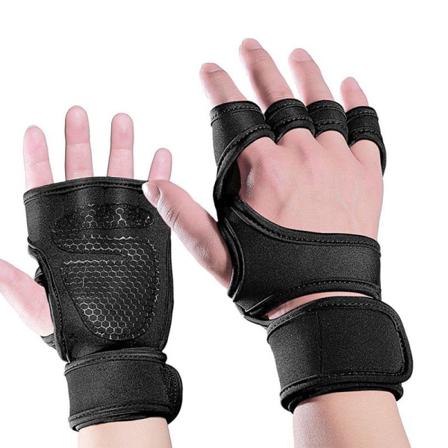 Anti-glid Handskar Fitness Träning Gym Utomhus Rehab Förebygga Svart One Size