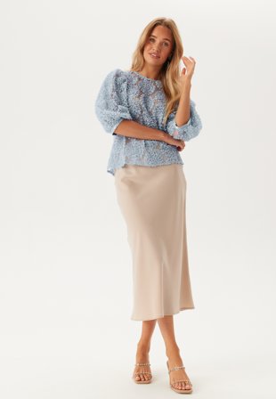 BUBBLEROOM 3D Flower Puff Sleeve Blouse Klær