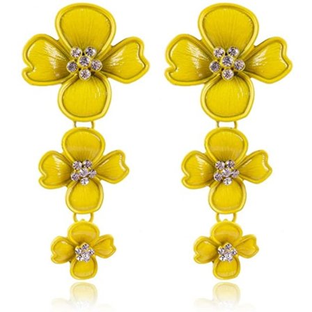 Lagdelt Blomster Rhinestone Vedhæng Halskæde Vedhæng