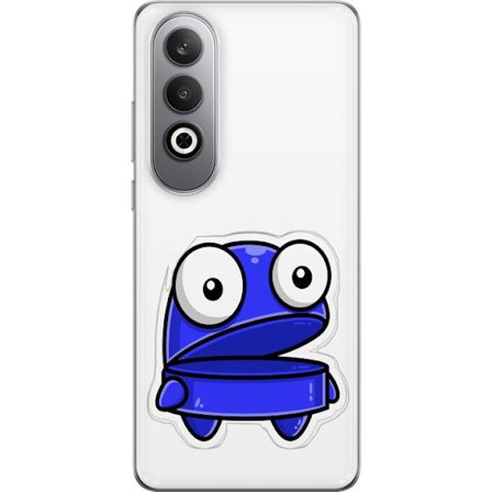 Kompatibel Mobilcover til OnePlus OnePlus Nord CE4 Blå tegneseriefigur med åbent udtryk og store øjne i sjov illustration