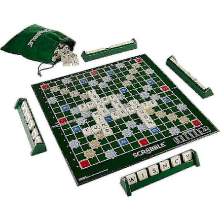 Stort Scrabble-spill med roterende trebrett