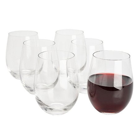 Moderne vinglass uten stett, tåler oppvaskmaskin, kraftig borosilikatglass, robust base, drikkeglasssett, allsidige vinglass for innendørs bruk
