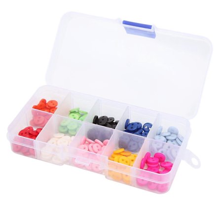 200 stk. Harpiks knapper 2 huller 9mm Farverigt børnetøj Dekorationstilbehør (FMY)