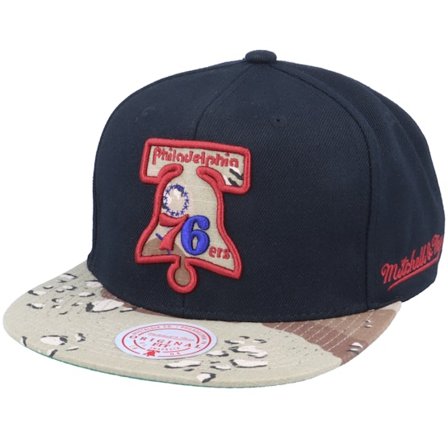 Mitchell & Ness - NBA Schwarz snapback Cap - Philadelphia 76ers Choco Camo HWC Black Snapback @ Hatstore