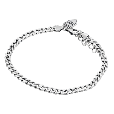 by BILLGREN Silverarmband | Pansar 4 Mm Nobel Accessoarer Herr Silver 19 cm