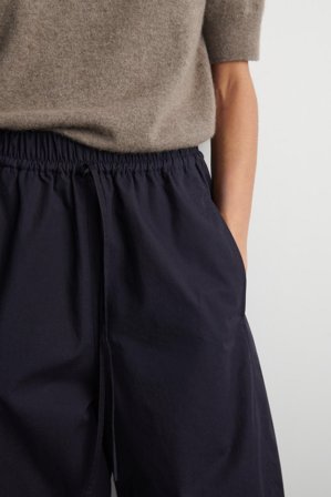 COS Women's Pantaloni Elasticizzati Con Taglio Barrel Leg in Blu