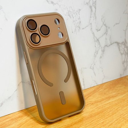 Luksuriøst oransje magnetisk trådløst ladedeksel kompatibelt med iPhone 17 Pro Max Air 16 15 14 13 12 11 Pro Max 17Pro 17Promax Matte