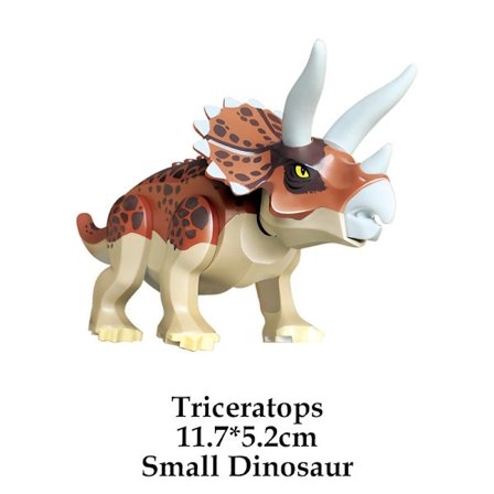 Jurassic Dinosaur Building Blocks -sarja: T-Rex, Raptor, Triceratops & Indominus Rex -figuurit