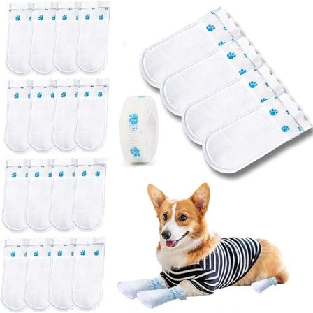 Hundesokker - 40 Stykker - Engangs Sokker til Kæledyr - Vandtætte - Skridsikre Hundesokker