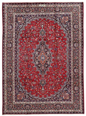 Mashad Rug 252X347 Dark Red/Black Large Wool, Persia