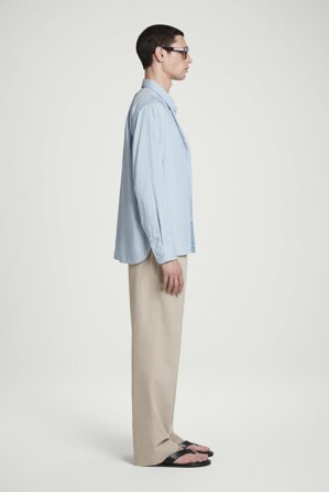 COS Homme Tongs En Cuir in Noir