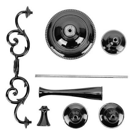 Europæisk stil romantisk Lysestager til middag Hjem Hotel Bryllup Restaurant 3 Hoveder Sort