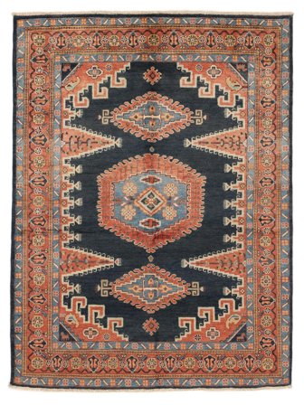 Medaillon Klein Kazak Fine Teppich 153X201 Wolle