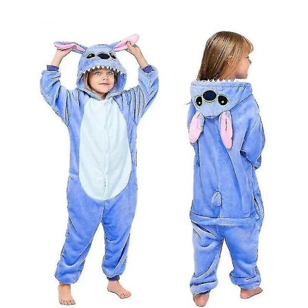Disney Lilo & Stitch Onesie Pyjamas Børn Plys Newway Onesies Vinter Varmt Tøj Julegave_Newway