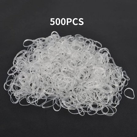 500 stk. elastiske hårringe, damehårbånd, hårstyling, hårtov - Perfet