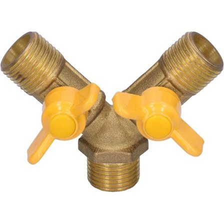 Y-formad gaskulventil 3-vägs gaskulventil G 1/2 hane Naturgasomkopplare för app