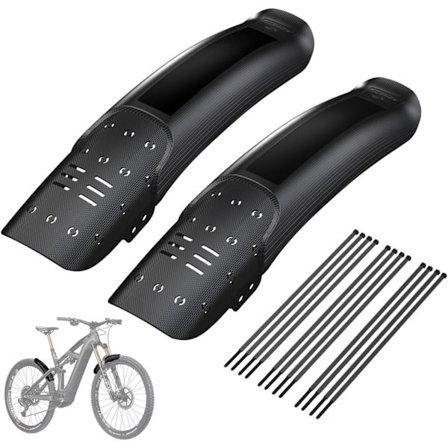 2-pak MTB-skærme med 12 kabelbindere Mudguards Skærme til 26 tommer 27,5 tommer 29 tommer hjul L