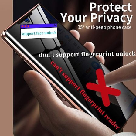 Magnetiskt integritetsskal kompatibelt med Samsung Galaxy S24 Ultra/s24 Plus/24 Anti Peep Magnetiskt dubbelsidigt härdat skydd