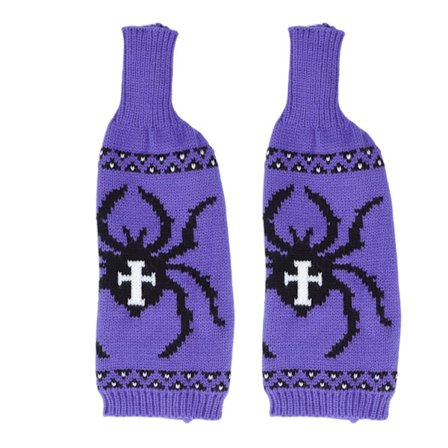 2 stk. Strikket Vinflaske Cover Champagne Taske til Hjem og Kaffebar Indretning