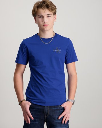 Calvin Klein CHEST MONOLOGO SS T-SHIRT Blau T-Shirts Jungen - Kids Brand Store