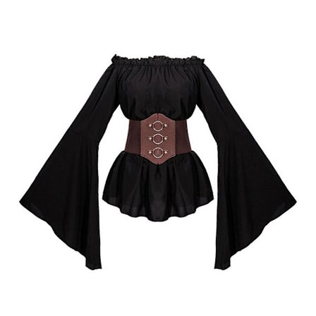 Halloween Middelalder Damer Pirat Cosplay Skjorte Komfortabelt Rollespils Kostume til Halloween Events Aktivitet-lingling}