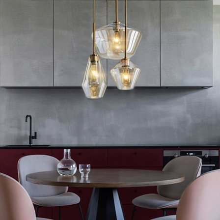 45 cm:n riippuvalaisin, moderni pohjoismainen klusterimuotoilu, LED