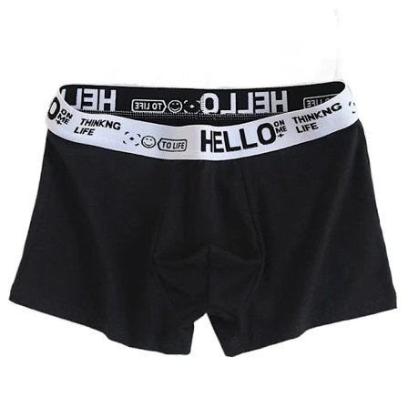 5 st Herrkalsonger Man Boxer Sexiga Underbyxor Bekväma Andningsbara Mode Pojkar Trosor Underkläder Boxershorts Män Svart XXL-65-75kg
