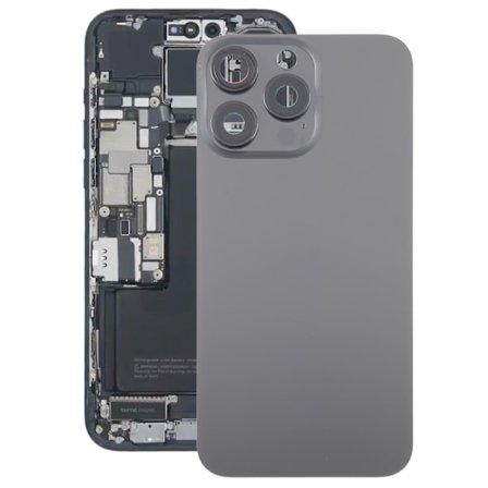 Glas batterilucka för iPhone 15 Pro Max-WELLNGS