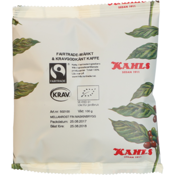 KAFFE FAIRTRADE&KRAV MALT 100G