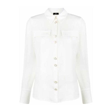 Elisabetta Franchi, Elisabetta Franchi Shirts Ivory Biały, Kobieta, Rozmiar: XS