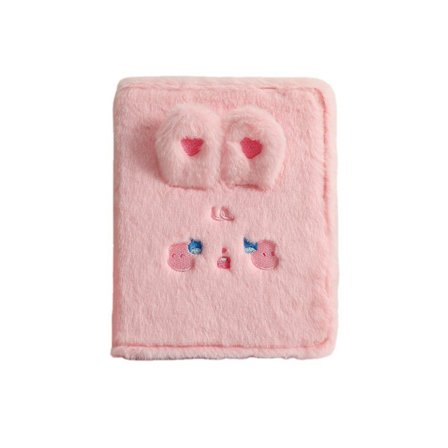 Fotoalbum Cover Sødt Plys A5 Ringbind Fotokortholder Praktisk Tegneserie Fotobog Cover til Hjemmeskole