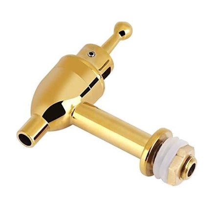 Kobber Krom Erstatning Spigot Juice Kald Drikke Vin Tønne Kran Tap Øl Drikke Dispenser med Silfilter for Hjem og Festbruk 16mm