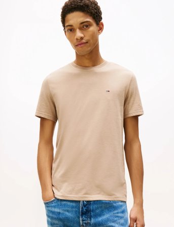 Tommy Jeans Tjm Xslim Jaspe Htr Tee Ext - Beige - M