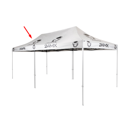 24MX 6x3 m Takduk För Easy-Up Depåtält Grå (ENDAST TAKDUK)