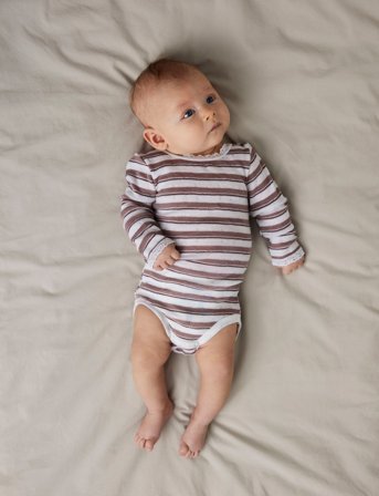 name it Nbfwang Wool Needle Ls Body Noos - Brown - 62